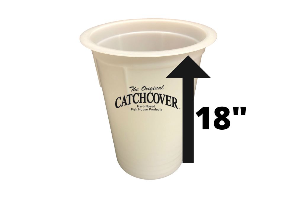 A white cup with the product name Catch Cover Sleeves -18 inch - CC05 on it.