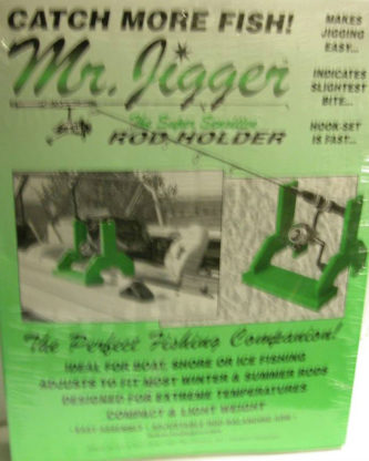 Mr. Jigger's MR. JIGGER ICE FISHING ROD HOLDER MR. JIGGER ICE FISHING ROD HOLDER MR. JIGGER'S MR.