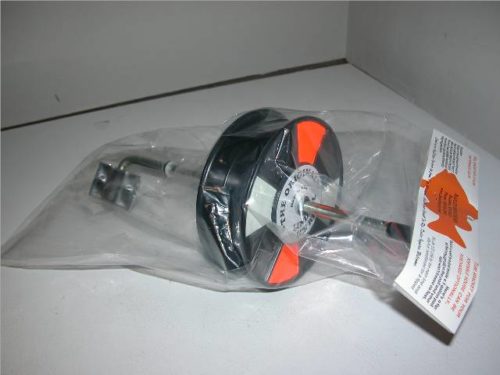 A red and orange Lindell Ice Rig Rattle Reel in a plastic bag; Now in Orange or Green.