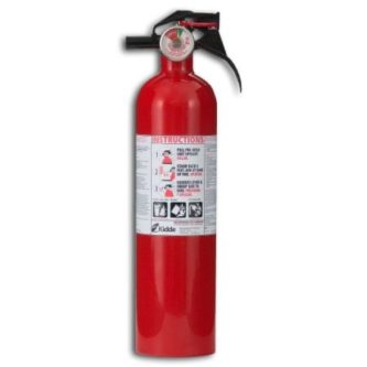 A Lifesaver Basic Use Fire Extinguisher on a white background.