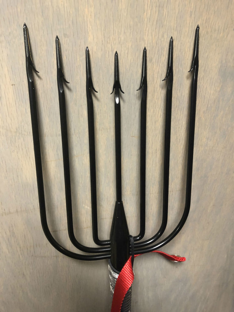 Amish Ice Fishing Spear Round Head 7 Tines Clancy Outdoors