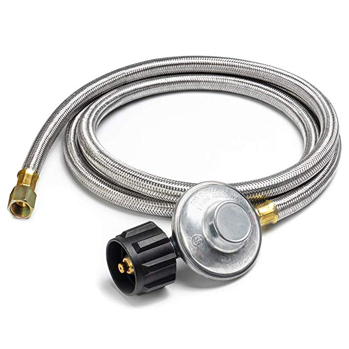 Tabletop Grill and More 1LB Portable Appliance Propane Converter Hose for Buddy Heater SHINESTAR 10FT Stainless Steel Braided Propane Hose Adapter 1lb to 20lb