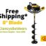 A banner with the words free shipping + Jiffy 46 X-Treme Propane W/ 8" STX Drill Asm.