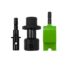 Set of three drill adapters, black and green