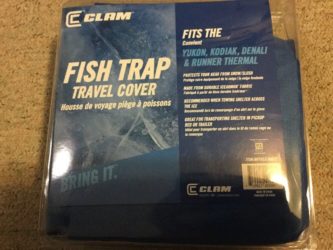A Clam Fish Trap Travel Cover 8073 Yukon, Kodiak, Denali & Runner Thermal in a package.