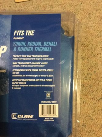 A package of Clam Fish Trap Travel Cover 8073 Yukon, Kodiak, Denali & Runner Thermal fits the bill.