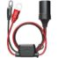 A red and black wire with a NOCO GC018 12V Plug Socket with Eyelet Terminals.