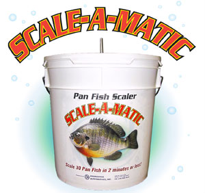 Scale-A-Matic White Pan Fish Scaler SAM-4 Productive Alternatives 4 GAL 
