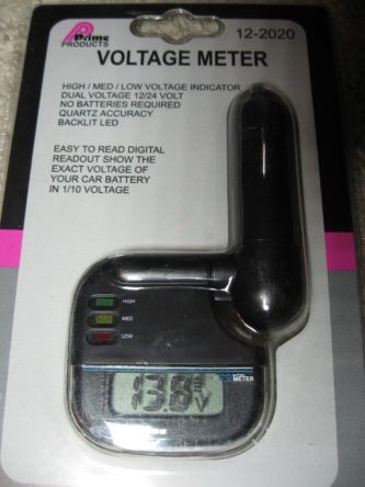 A Prime Products Voltage Meter 12-2020 in a package.