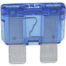 A 12 Volt Fuse Holder with 15 Amp Fuse with a blue plastic cover.