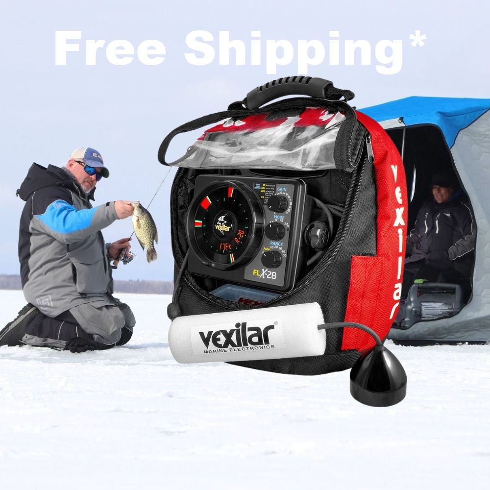 Vexilar Pro Pack-FLX-20 w/12 Degree Ice-Ducer & DD-100, Vexilar Ice-Ducer Stopper ST-100, Vexilar Soft Pack Pro/Ultra Carrying Case, Vexilar Digital Automatic Charger and Battery Maintainer, Vexilar Mag Shield for FL-8SE & FL-18 Series Snow Shield, Vexilar FLX-28 Ultra Pack W/Pro View Ice Ducer
