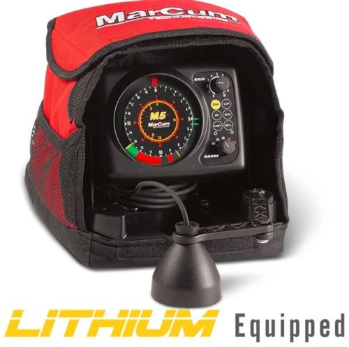 MarCum® M5L Flasher System Fish Locator with Carry Bag, ice fishing fish finder, all season fish finder, fish finder for summer and winter, ice fishing locators for sale, fish finder ice and boat, ice fishing fish finder near me, best fish finder for summer and winter, fish finder with flasher, ice fishing locator, ice fish house supplies, ice fishing supplies