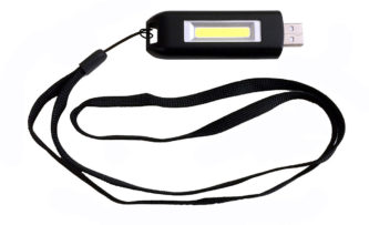 A Trophy Angler LED Light with Lanyard attached to it.