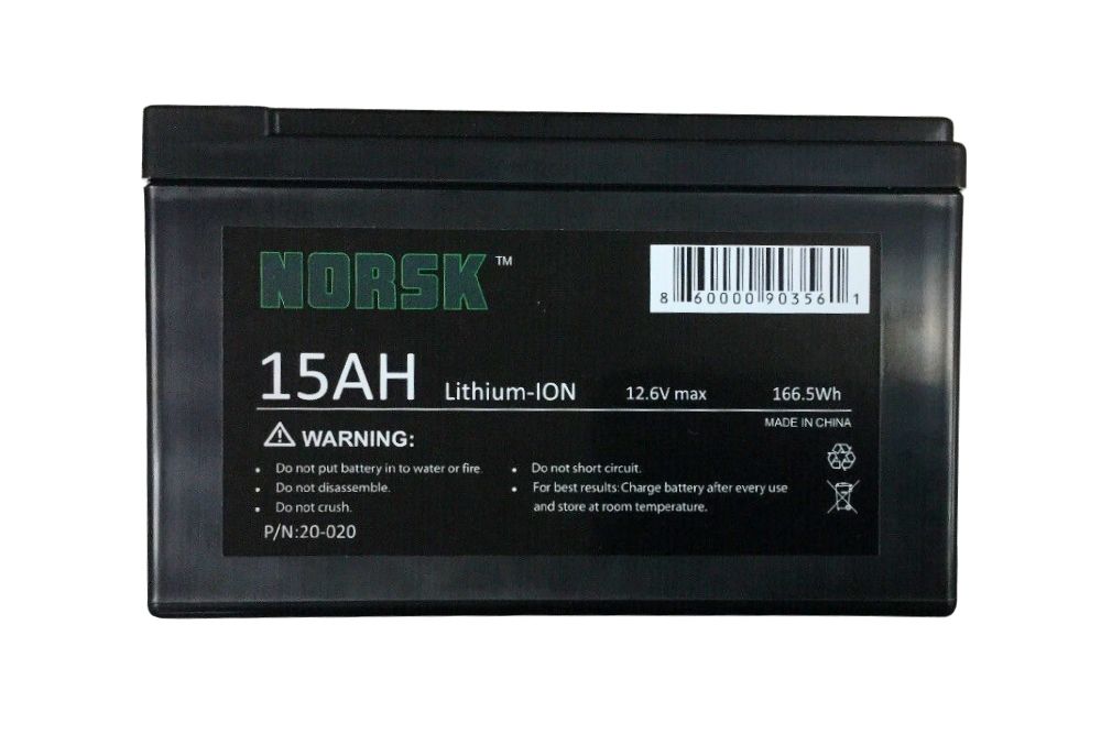Norsk Lithium FeatherMax 15Ah 12V Lithium Ion Battery 20-020
