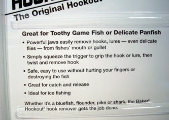 A sign that says the Baker Hookout The Original Hookout is great for toy game fish and delectable.
