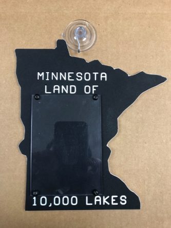 Minnesota MN DNR Fish House License Holder sign.