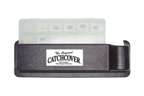 A black holder with the Catch Cover Tackle Box Tray on it.