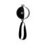 A NCS-025 Northern Crack Spearing Teaser Black and White pendant hanging on a white background.