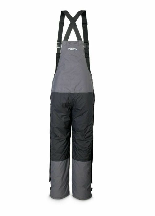 A Strikemaster Men's SOS Surface Ice Fishing Bib overall with suspenders.