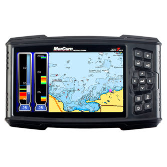 The MarCum® MX-7GPSLI Lithium Combo GPS/Sonar System is a fish finder equipped with both GPS and Sonar capabilities.