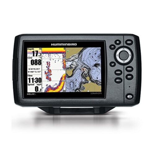 The Humminbird ICE HELIX® 9 MSI+ GPS G4N MEGA Live Bundle 411870-1 combines a fish finder and a GPS screen.