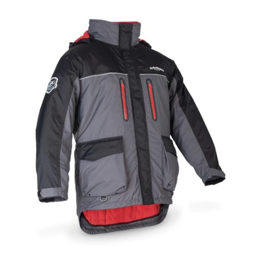 A StrikeMaster SOS Surface Jacket with a hood.