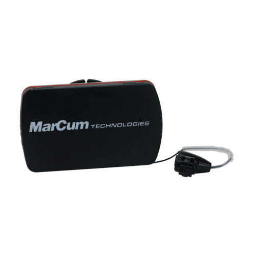 A black box with the words MarCum Pursuit SD Plus Underwater Camera on it.