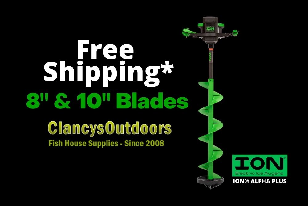 Free shipping + ION® ALPHA PLUS 8" or 10" 40 V Li Ion Ice Auger Poly blades clancyoutdoors.