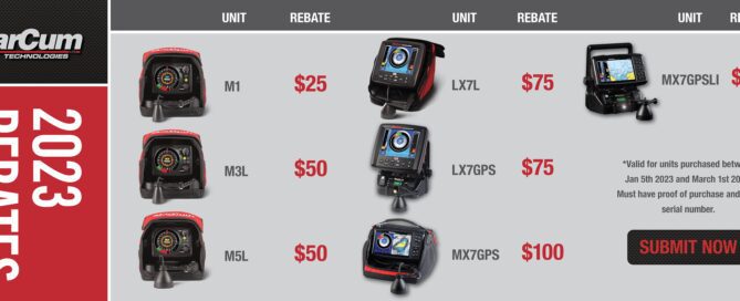 MarCum 2023 rebates on fishfinders