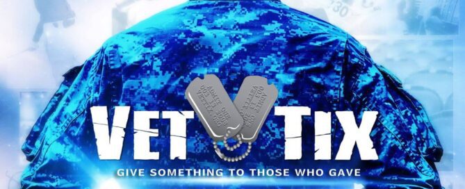VetTix Movie Poster in Blue Color with a Person