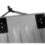 Plastic sled with metal attachment brackets.