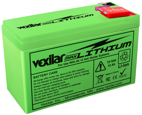 Vexilar 12V 12ah MAX LITHIUM BATTERY