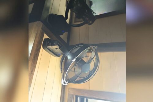 12 volt fan for fish house, best fan for deer stand, quiet RV fan 12v, fish house ventilation fan, battery powered fan for deer stand, 12 volt RV vent fan, portable fan for fish house ice fishing, quiet fan for hunting blind, RV roof vent fan replacement, best 12v fan for camping and RVs