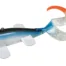 soft plastic blue fish lure with curly tail