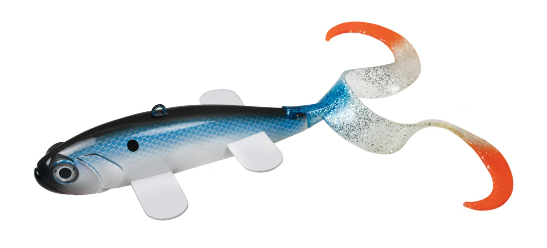 The Pseudo Sucker Spearing Decoy is a new concept in spearing decoys that utilizes a soft plastic tail for added action and realism. The head of the decoy is sculpted to imitate a lifelike sucker and is available in six holographic colors. Available in both single and double tail options, the Pseudo Sucker is the ultimate spearing decoy. Size: Total of 7 inches; 4 inch body and 3 inch tail
