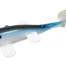 Blue paddle-tail swimbait fishing lure