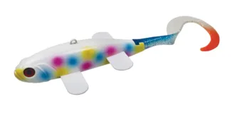 The Pseudo Sucker Spearing Decoy is a new concept in spearing decoys that utilizes a soft plastic tail for added action and realism. The head of the decoy is sculpted to imitate a lifelike sucker and is available in six holographic colors. Available in both single and double tail options, the Pseudo Sucker is the ultimate spearing decoy. Size: Total of 7 inches; 4 inch body and 3 inch tail