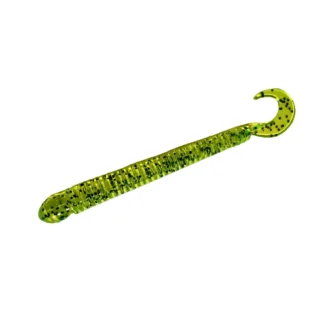 Named after the US Military anti-tank guided missile, the Javelin, this 4" soft plastic bait is your "fire-and-forget" solution for targeting walleye, bass, pike, and more. Its ribbed body and spiraling ring tail mimic live prey, enticing strikes with lifelike vibrations and bubbles. Like its military namesake, the Javelin is versatile – pitch it on a jig head, thread it onto a worm harness, or deploy it as a swim jig or drop shot rig. Conquer the waters with the precision and effectiveness of the Javelin. 10 per pack 4" Length