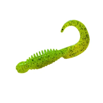 Named after the conventional missile strategy, our Ring of Fire bait is easily identified by its "rings" so naming it was natural. Ring Of Fire is a popular, age-old ring grub with deeper rings and a softer plastic that are the key to a more natural action. When moved through the water, the rings on this lure release tiny air bubbles mimicking dying bait. This is a multi-species bait that can be used to target walleye, bass, and even large panfish on the open water. It's an ideal bait to troll for walleye in early spring and late fall, and bass can't help biting this soft hand-poured plastic anytime in the summer. Cast or troll the Ring of Fire on your favorite jig for fast action you don't want to miss. 8 baits per pack 2.75" length