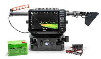 The Vexilar Vision™ X10 is a NEW live-imaging sonar unit, designed specifically for avid ice anglers. The unit features a streamlined user interface, making it easy to use for beginners and advanced anglers alike. The Vision X10 delivers ultra-fast response times, a crystal-clear sonar display, and exclusive Stealth Sonar technology. With ice anglers in mind, the X10 is built to stand up to the brutal winter conditions. The Vision X10 head unit features a large 10-inch touchscreen display with digitally enhanced brightness for crisp visibility in any condition. It also includes physical navigation buttons, allowing you to operate it easily even while wearing gloves. The transducer features a single bar with two frequency-steered cones, each producing a 36-degree field of view, and fits down a 6-inch ice hole. With no external brain box, the system is lighter, more compact, and easier to transport coming in at 16.5lbs. The Vision X10 Ice Bundle includes: 10” Touchscreen Display, Transducer, and Power Cable Screen Cover Vision Shuttle Mounting Hardware 3-Piece Telescoping Transducer Pole (27.5” - 60”) Transducer Pole Holders 16Ah Lithium Battery and SAE charger Preloaded Midwest maps with adjacent Canadian provinces The Vision X10 Ice Bundle has everything you need from a live-imaging sonar bundle. If you’re looking for an ice fishing bundle that is ready to fish right out of the box, this is the bundle for you! The Vision X10 offers the following features: Live View in Forward and Down modes. Switching between Forward and Down mode is quick and easy with the push of a button; no need to take the transducer out of the water. Maximum range of 140ft forward and down. Charts with preloaded Midwest and adjacent Canadian maps. Create custom waypoints and track your routes for future reference. 2D Sonar with A-Scope, providing real-time data with scrolling history of fish and lure activity. Digital Flasher with adjustable Zoom Scope, ideal for targeting those suspended schools of fish. Customizable Split-Screen views in vertical and horizontal orientations. Sidekick mode, which allows you to connect up to four Wi-Fi sonar transducers to the Vision X10 head unit, enabling you to monitor tip-ups or set lines from a distance and get alerts when a flag goes up. Five color palettes and customizable data overlay options provide a fully personalized viewing experience. With Forward and Down viewing ranges of up to 140 feet and easily adjustable gain, clarity, noise rejection, interference rejection, and contrast settings, the Vision X10 is designed to adapt to any fishing scenario. Create up to four shortcuts using the programmable shortcut buttons, giving you instant access to your favorite modes and features with the press of a button. You can also easily manage your waypoints, routes, screenshots, and screen recordings in the data & media menu. If you fish in a wheelhouse with a T.V. the Vision X10 can also be screencast to the T.V. for a larger viewing experience.