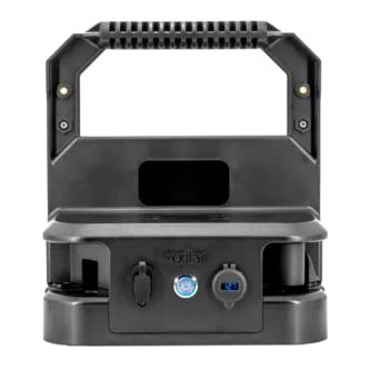 Take your live imaging setup to the next level with the Vision Shuttle. This rugged, fully assembled sonar shuttle is engineered for maximum compatibility and convenience. Designed with two interchangeable rear panels, it seamlessly supports both black-box and non–black-box sonar systems. The impact-resistant, injection-molded ABS frame keeps the internal components protected while integrated feet elevate the unit off the ice for stability. An enclosed, easily accessible battery compartment fits up to a 52Ah battery (32Ah with brain box), complete with hook-and-loop straps and adjustable positioning to perfectly balance your system. Terminal blocks simplify installing sonar units and accessories, while the standard SAE charging port and quick-connect plug make powering Vexilar accessories effortless. The front of the shuttle has two USB-C ports, one USB-A port, and an easy-to-read digital voltage meter. A backlit master power button, ergonomic handle, and dual 1/4-20 accessory mounts ensure smooth operation on the ice. The shuttle also includes two Vexilar accessory ports, mounting holes for industry-standard gimbal brackets, and an adjustable rod holder—everything you need for a clean, organized, high-performance setup. Features Shuttle dimensions: 12" W x 13 1/2" H x 9" D 2 rear panel options Standard SAE charging port Digital voltage meter Two 1/4 - 20 accessory mounts Mounting holes for industry standard gimbal brackets Two Vexilar accessory ports Adjustable rod holder  Quick-connect plug Two USB-C and one USB-A accessory charging ports Backlit master power button Enclosed battery compartment Width: 6" Height: 4 5/8" (taller batteries can be laid on their side) Depth with Black Box: 5 1/2" Depth without Black Box: 7" Hook and loop straps Terminal blocks Integrated feet Approx. weight: 4 lbs. Made in the USA Battery and charger not included